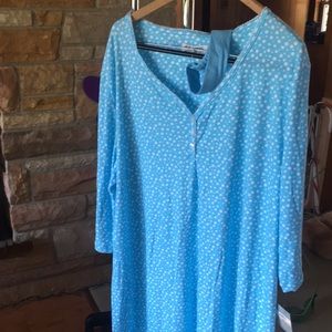 NWT Karen nueburger Blue sleep shirt 2X
